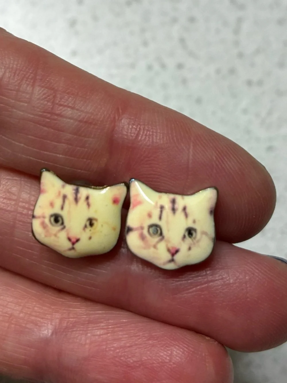 Two Pairs Cute Cat Earrings